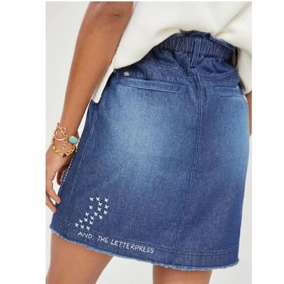 Anthropologie Pilcro Patchwork Denim Mini Skirt - Picture 2 of 4